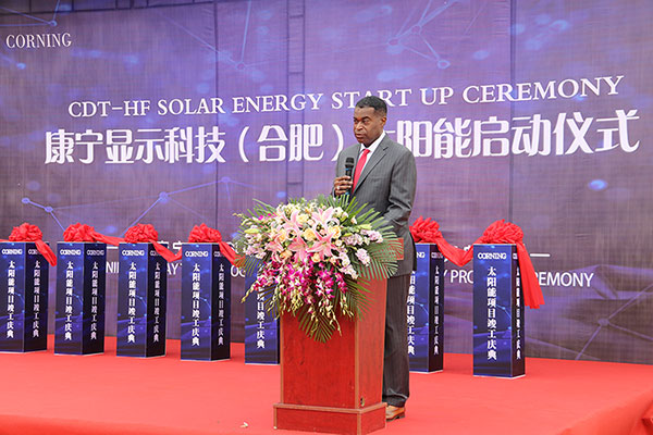 Vaughn M. Hall Jr. at CDT-HF Solar Energy Start Up Ceremony